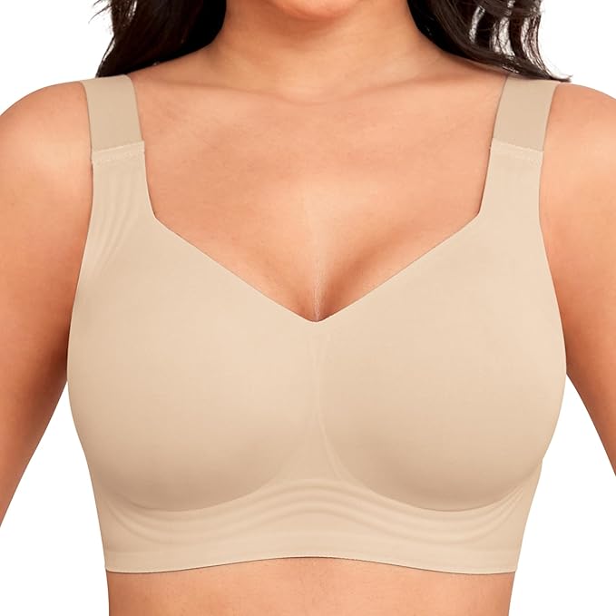 Jouica Sujetadores sin Aros para Mujer Brasier sin Aros para Todos los días Brasier cómodos sin Aros y con Relleno