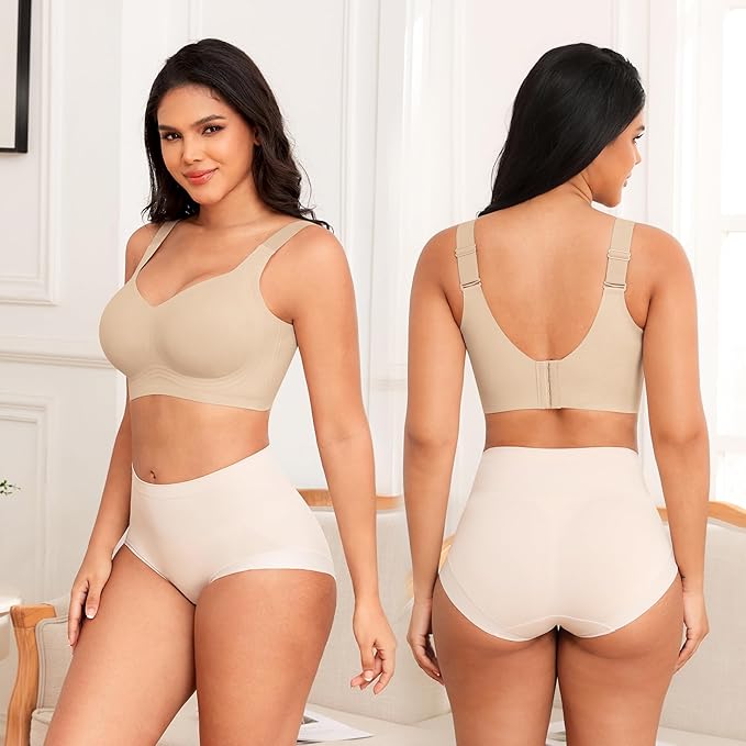 Jouica Sujetadores sin Aros para Mujer Brasier sin Aros para Todos los días Brasier cómodos sin Aros y con Relleno